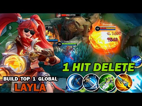 NEW META LAYLA 1 SHOT DMG BUILD 2025! (best build & emblem) Build Top 1 Global Layla 2025 - MLBB
