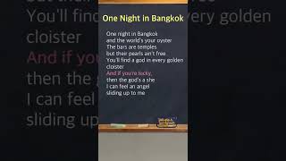 One night in Bangkok | Murray Head