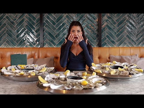 "SHE ATE 5 DOZEN OYSTERS ON A DATE!?" THE 'OYSTER GIRL' CHALLENGE | @LeahShutkever