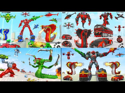 Snake Robot Train Transforming: Wars Robot Game 2022 - Android Gameplay -part  2