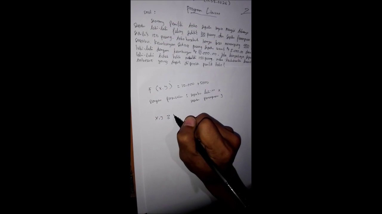 Tutorial Perhitungan Metode Program Linear oleh Kelompok 5 EDIT
