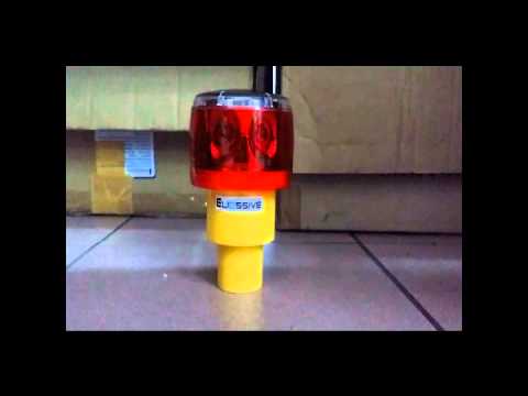 Solar Warning Signal Light | Tower Crane Flashing Light | Caution Beacon Light