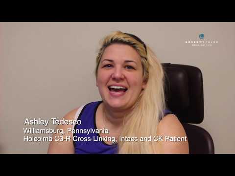 Ashley from Pennsylvania had Epi-Off Cross-linking in one eye and Holcomb C3-R in the other eye