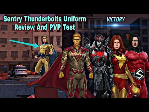 Sentry Thunderbolts Uniform Review And PVP Test - Marvel Future Fight