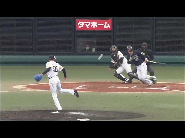 【ファーム】ホークス・板東湧梧が華麗な足技!?で魅せる!! 2022年3月18日 福岡ソフトバンクホークス 対 オリックス・バファローズ(ファーム)