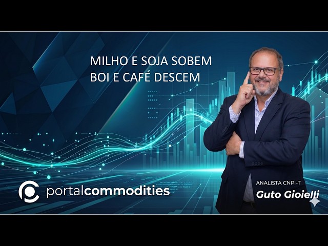 Sobe milho e soja e cai o boi e o café