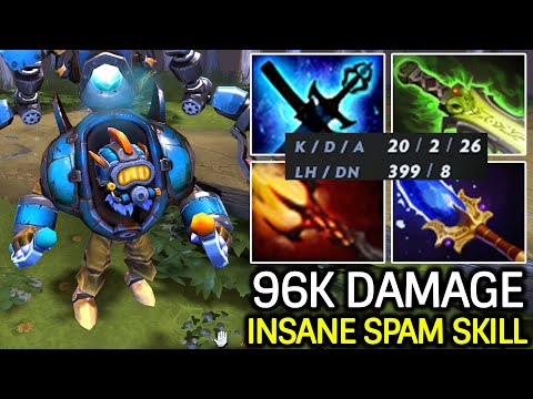 Insane Tinker Spam Skill Deal 96k Damage – 1 Second Delete Dota 2