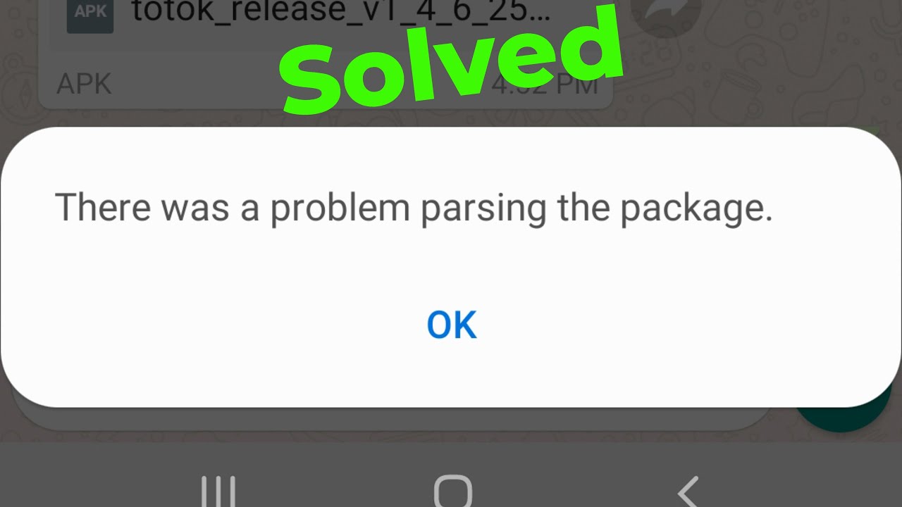 Fix there was a problem parsing the package in android mobile-Parse error