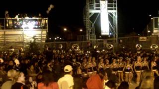 Churchill Charger Band plays Don't Stop Believing at Johnson game night pep rally...10-20-11