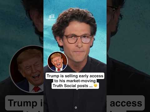 Trump is SELLING early access to his market-moving Truth Social posts 🤔