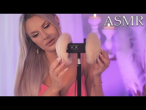 3 HOURS ASMR 💜 The Softest Fluffy Mics for Sleep: "Shhh, Relax", Inaudible Whispers and Breathing 😴