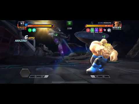 Thing AW boss solo!  Featuring Stealth-Suit Spider-Man (Night Monkey). AW season 11 MCOC