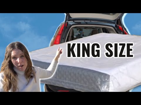 Part of a video titled How to Fit a King Size Mattress in an SUV!! - YouTube