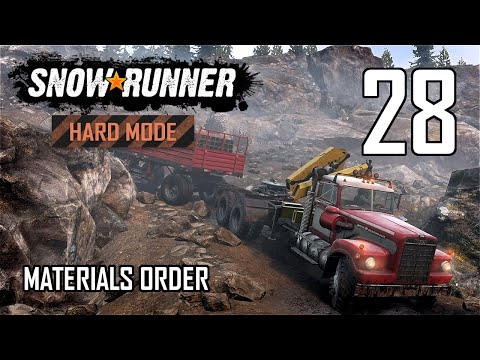 SnowRunner Hard Mode Strategic Walkthrough Ep 28 - Materals Order