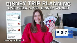 DISNEY WORLD TRIP PLANNING ✨1 week until Disney, booking multipass, park outfits, gift cards & more!
