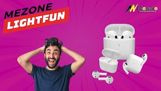سماعات أذن MEZONE LightFun TWS صغيرة لاسلكية  وتحكم باللمس، باللون الأبيض