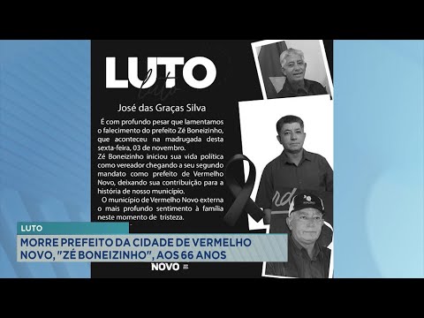 Luto: Morre Prefeito da Cidade de Vermelho Novo, "Zé Boneizinho", aos 66 Anos.