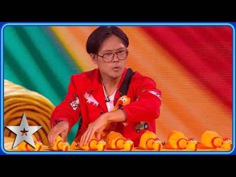 Let Papi 'Entertain You' with Robbie Williams banger... on RUBBER CHICKENS! | Semi-Finals | BGT 2025