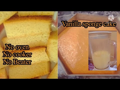 How to make Vanilla sponge cake, without oven Recipe by Mehreen vlogs