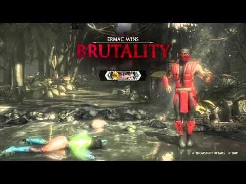 Mortal Kombat X Ermac's Brutalities Done On Klassic Kitana