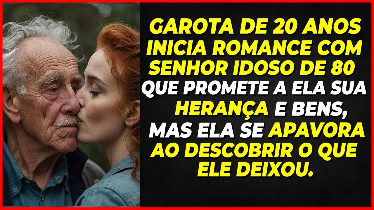 GAROTA DE 20 ANOS NAMORA IDOSO DE 80 ANOS, QUE OFERECE HERANÇA, MAS ELA SE APAVORA AO DESCOBRIR...