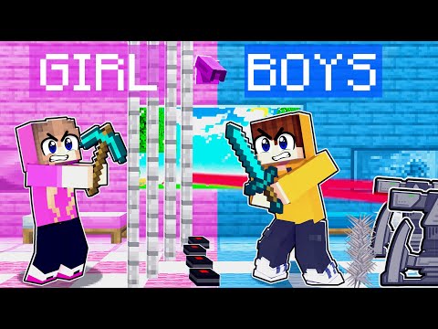 Jamesy - GIRLS vs BOYS SECURE Minecraft House Battles