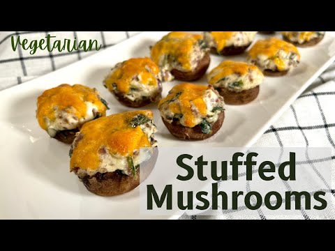 Stuffed Mushrooms- Spinach with Cream cheese (Vegetarian)