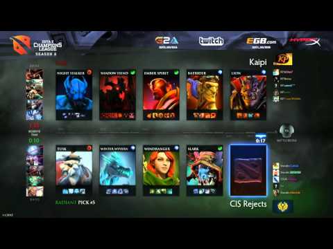 Kaipi vs CIS Rejects Game 1 - D2CL S6 - @TobiWanDOTA @RyuUboruZDotA