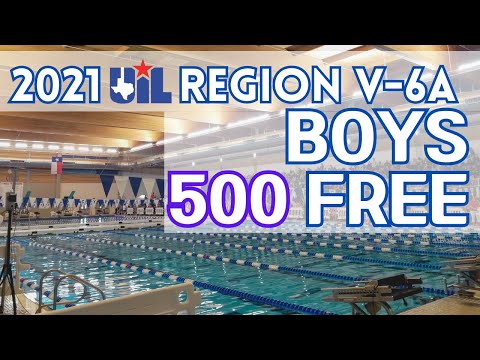 2021 UIL Region V-6A Swimming & Diving Championships - Boys 500 Free (A-Finals)
