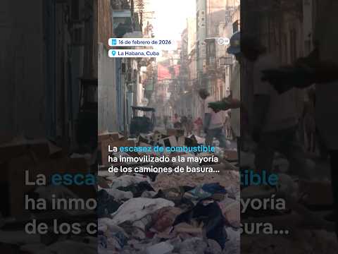 Acumulación de basura en calles de La Habana por crisis de combustible #shorts