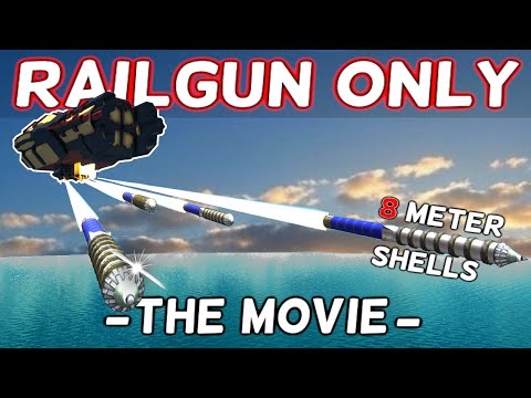 Using ONLY The Most POWERFUL Weapon In From The Depths | Railgun ONLY | FULL Playthrough | Movie