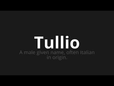 How to pronounce Tullio