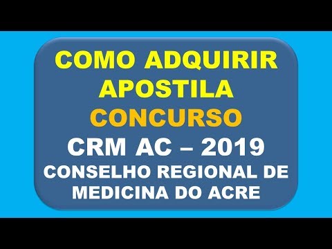 Baixar Apostila Concurso CRM AC 2019 - Conselho Regional de Medicina do Acre