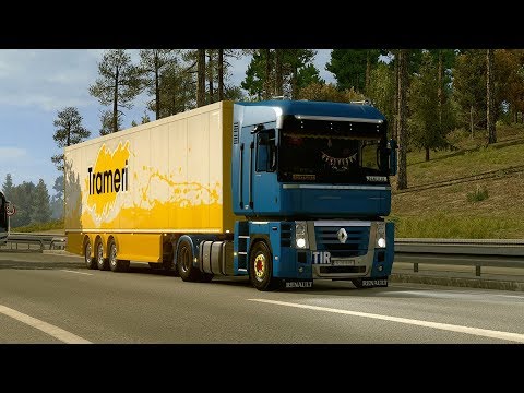 [ETS2] Euro Truck Simulator 2 1.32 - Renault Magnum - Trailer Curtainsider