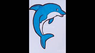Coloring Dolphin 🐬✨ #shorts #ytshorts #coloring #dolphin #viral #coloringpages