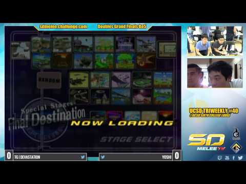 UCSD Triweekly #40 - Yoshi (Sheik) vs TG | Devastation (Sheik, Marth) - SSBM Losers R5 - Melee