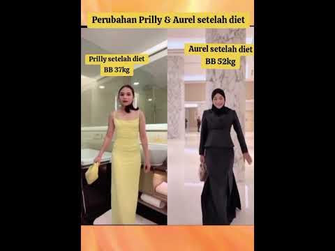 Perubahan badan Prilly & Aurel setelah diet #shortsfeed #artis