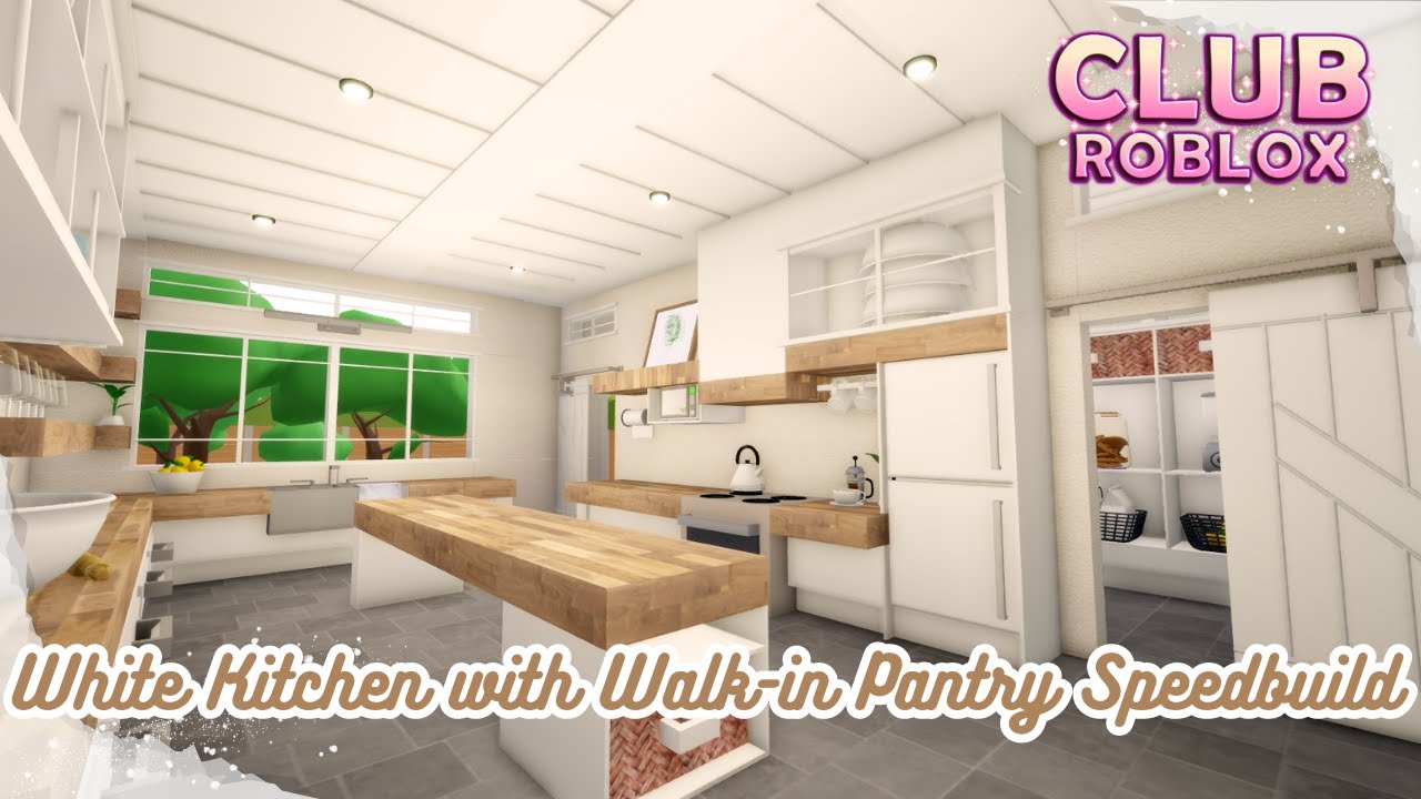 White & Wood Kitchen Speedbuild with Decal Codes: Club Roblox
