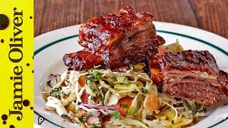 Sticky Beef Ribs & Slaw | Jamie Oliver