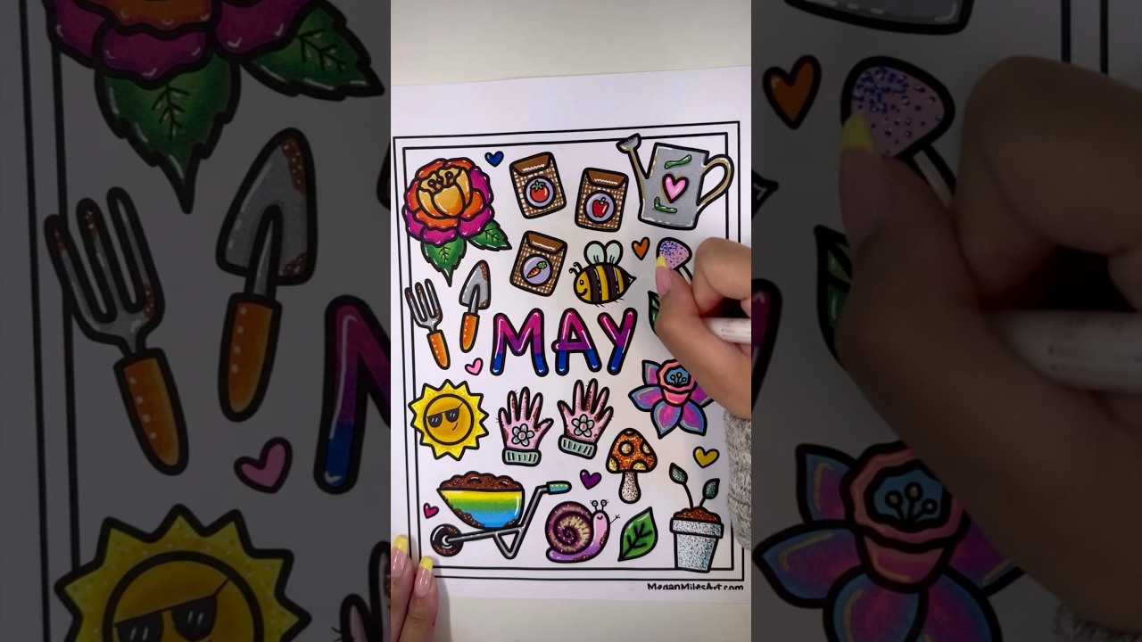 🌸☀️ #may #spring #printable #coloring #ohuhumarkers #readyforsummer #fyp #shorts