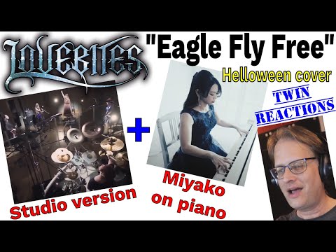 Lovebites - Eagle Fly Free (Helloween cover) - in studio AND Miyako on piano - reaction