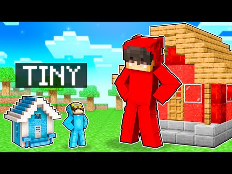 Giant vs Tiny Minecraft House Battle!