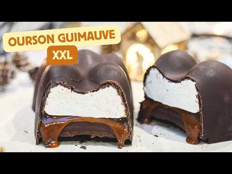 Ourson guimauve géant XXL au caramel au beurre salé : une pure folie 🐻🔥👩🍳