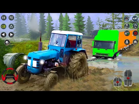 Real Cargo Tractor Pulling Simulator - Offroad Chained Truck Towing Rescue - Android GamePlay #2
