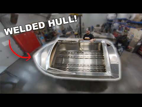 Finish Welding The Hull of our Mini Jet Boat Build! | Minijet CUB Build Vlog - EP3