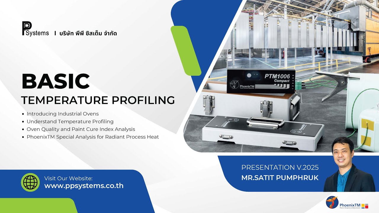 พื้นฐานการวัดโพรไฟลล์อุณหภูมิสำหรับอุตสาหกรรมเตาอบและพ่นสีฝุ่น l PP SYSTEMS