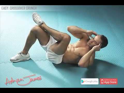 Adrian James 6 Pack Abs Workout   Crossover Crunch