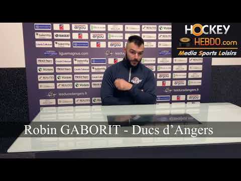 FRA-Hockey ITW Robin Gaborit Attaquant Ducs Angers 11/03/2022 LM 1/4 Finale M1S21-22 Angers Chamonix