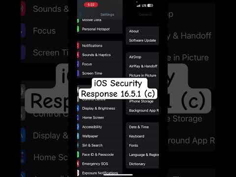 iOS Security Response 16.5.1 (c) #ios16 #iphone13 #appleiphone #ios #iphone14