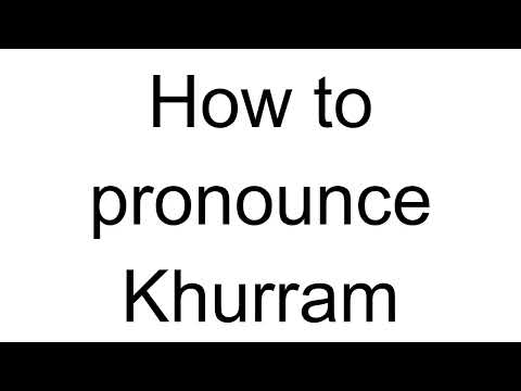 How to Pronounce Khurram (Arabic)